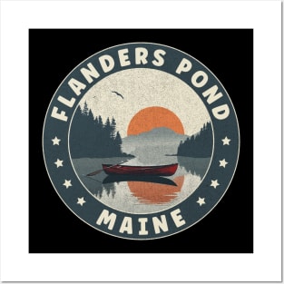 Flanders Pond Maine Sunset Posters and Art